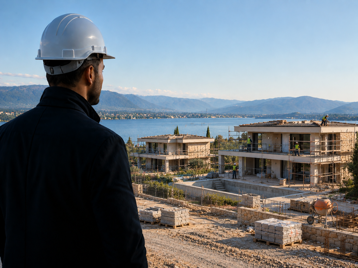 Vue sur construction d'immeuble