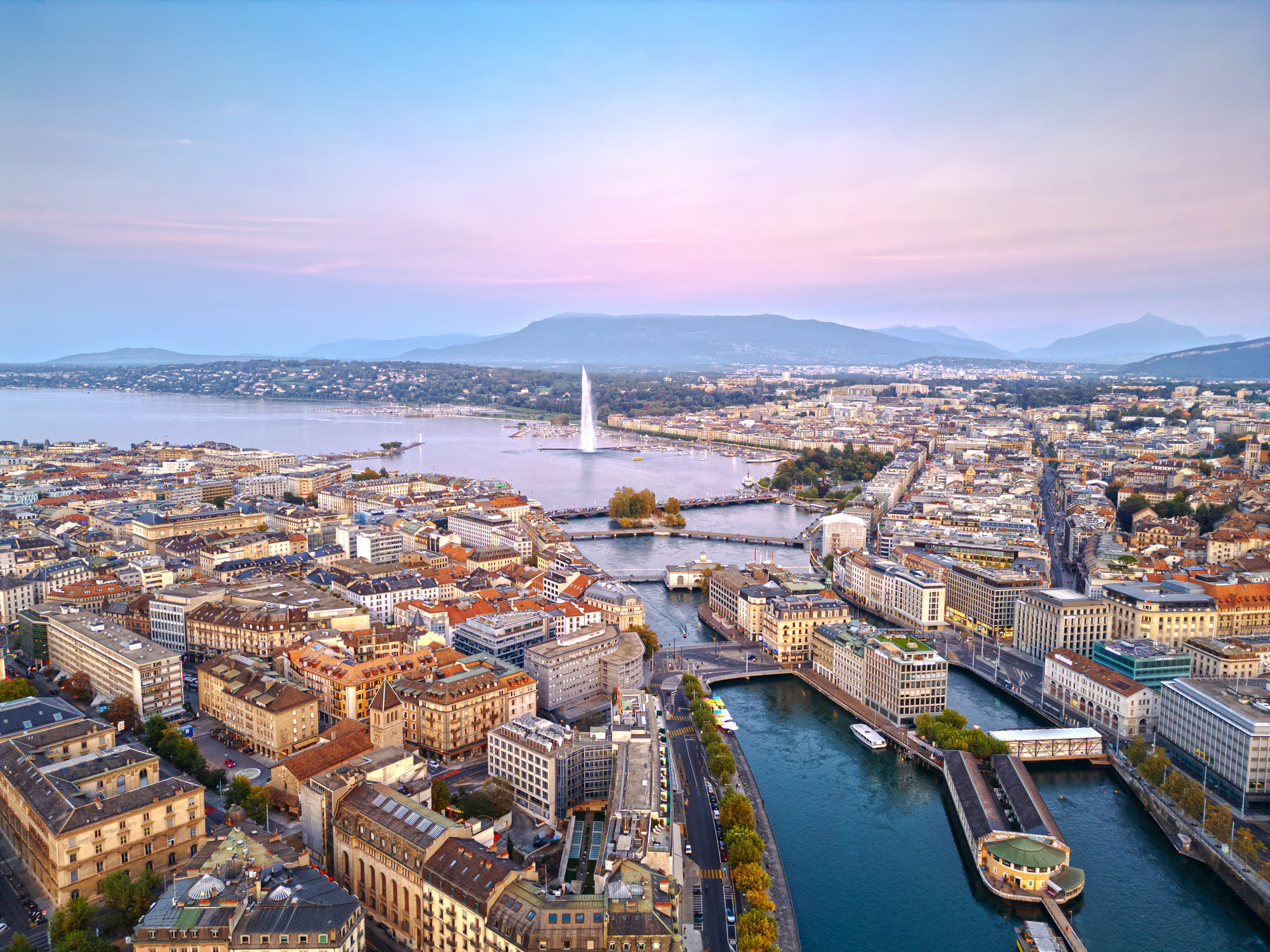 Genève, vue sur le lac Léman